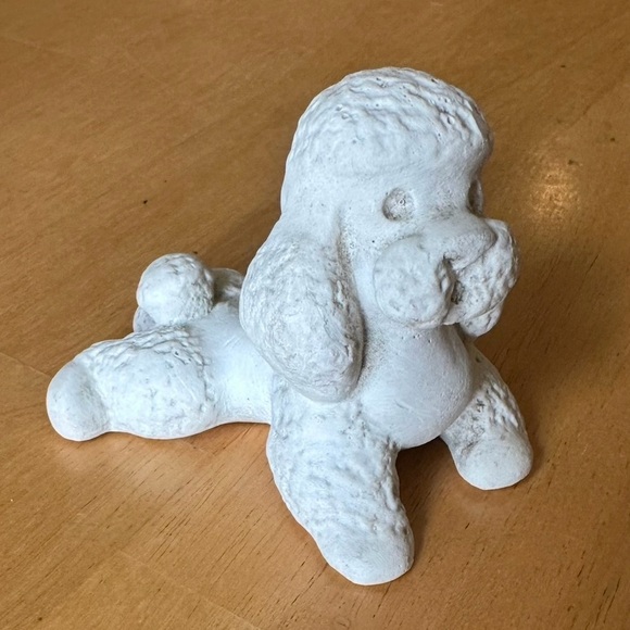 Other - White Poodle Slip Casting Dog Figurine